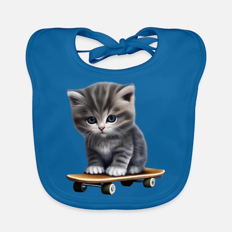 Gattino da skateboard Bavaglino ecologico per neonato