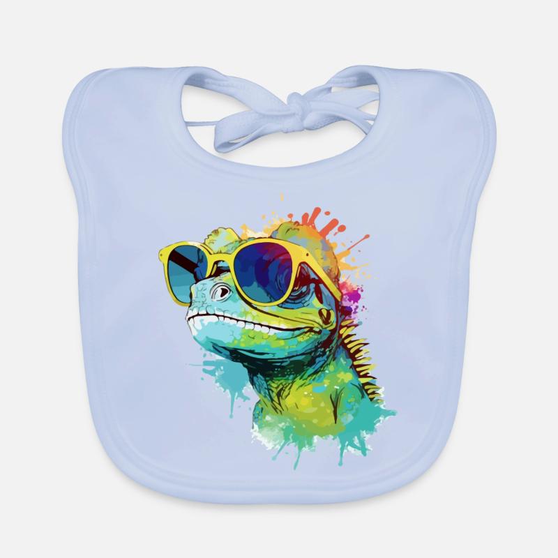 Doko die Eidechse Baby Bio-Lätzchen