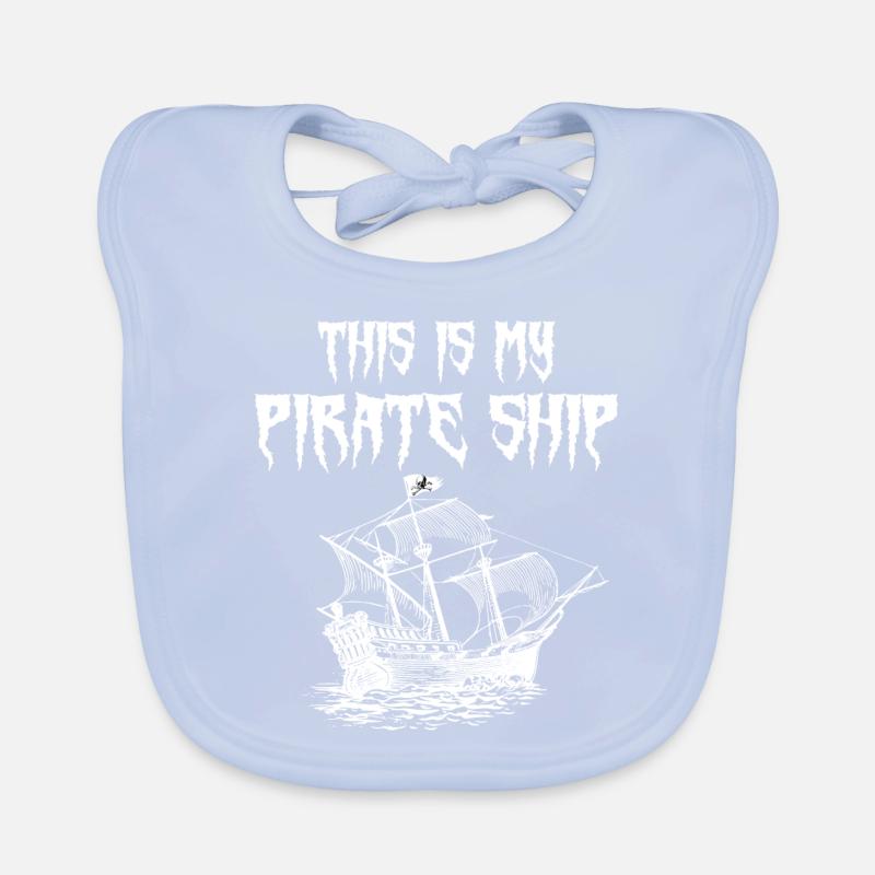 Ceci est mon bateau pirate Bavoir bio Bébé