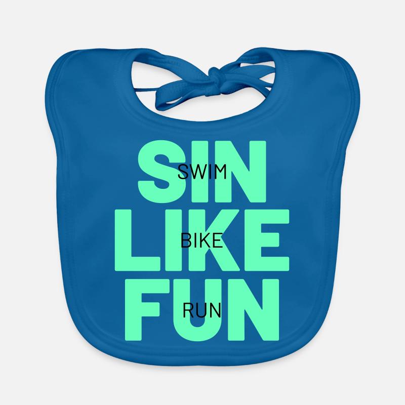 TRIATHLON sin like fun Organic Baby Bibs