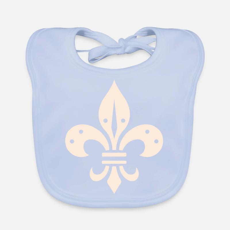 Fleur de lis Design Baby Bio-Lätzchen