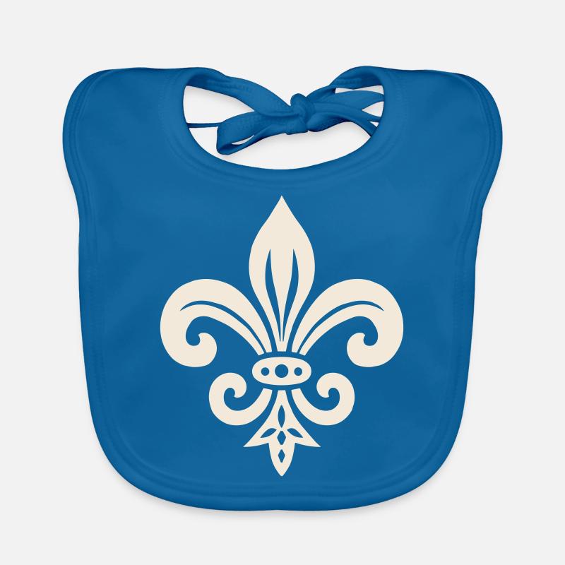 Schlichtes Fleur de lis Design Baby Bio-Lätzchen