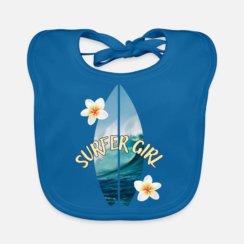 Fille surfeuse Bavoir bio Bébé