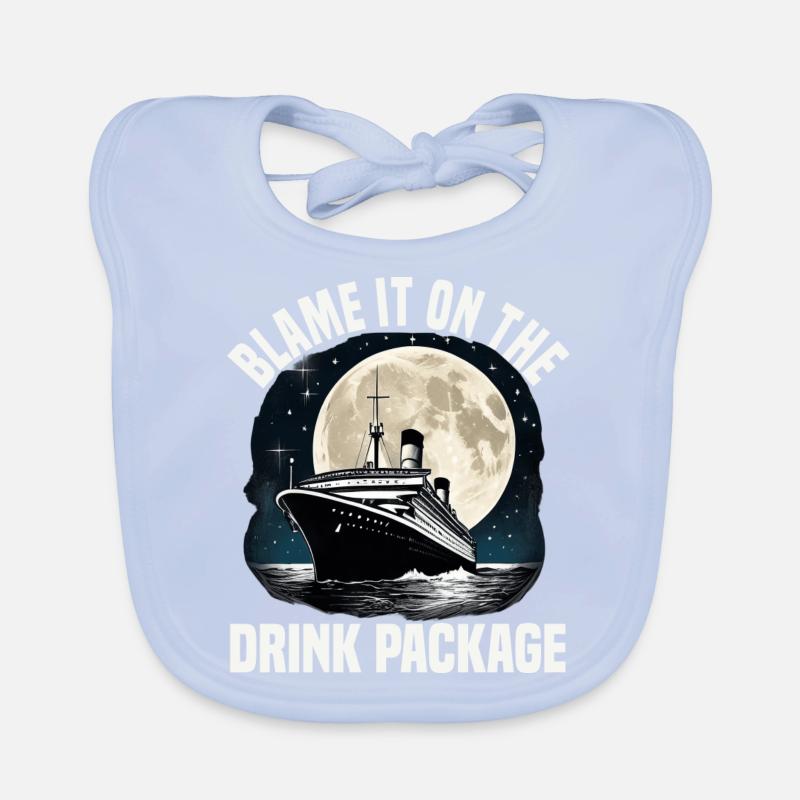 Blame It On The Drink Package Cruise Ship Organic Baby Bibs