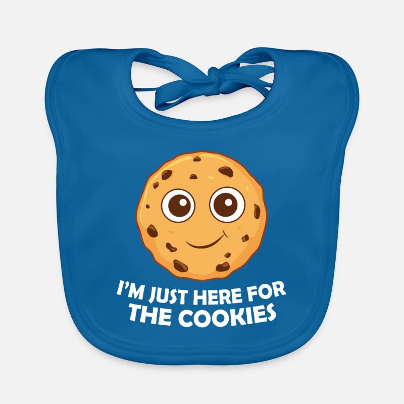 Je suis juste là pour les biscuits Bavoir bio Bébé