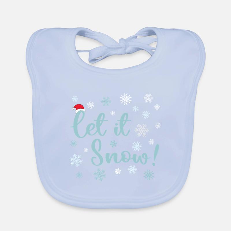 Let It Snow Organic Baby Bibs