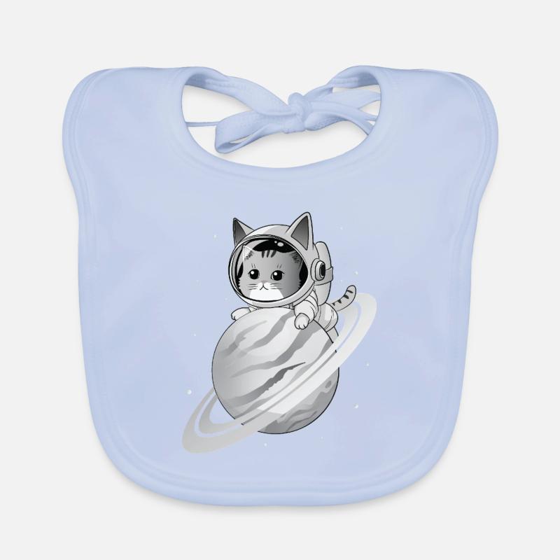 Weltraumkatze mit Planet Baby Bio-Lätzchen