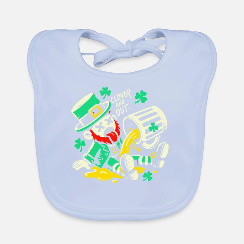 Drôle de trèfle de la Saint-Patrick et dehors Bavoir bio Bébé