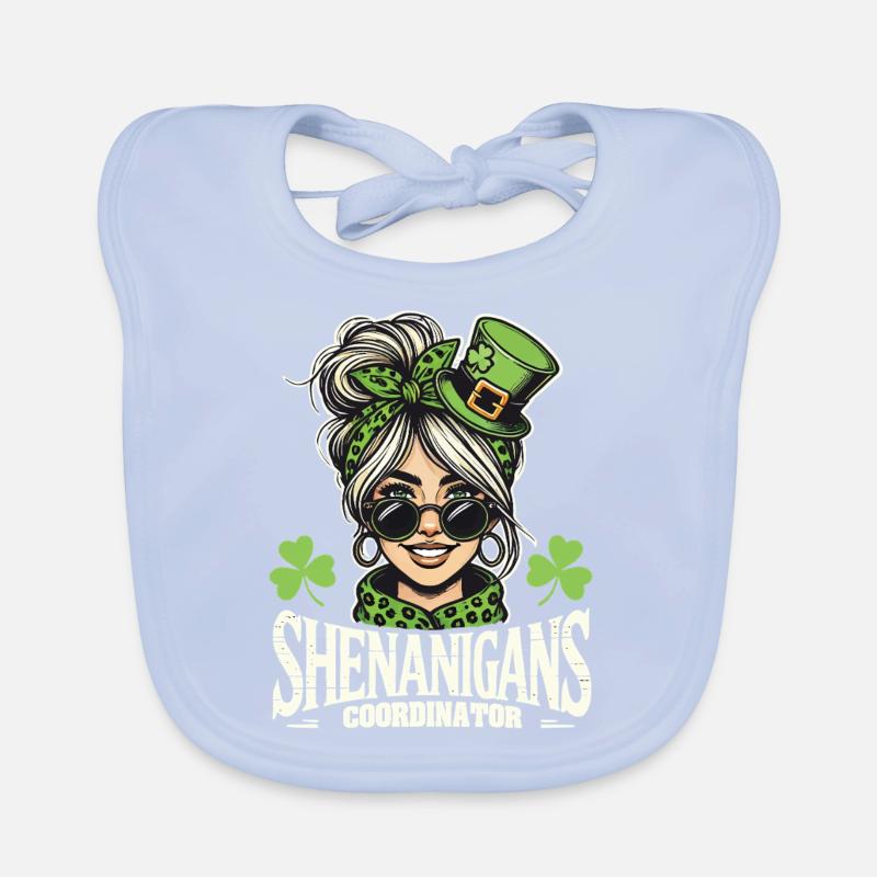 St. Patrick's Day Joke Facilities Coordinator Organic Baby Bibs