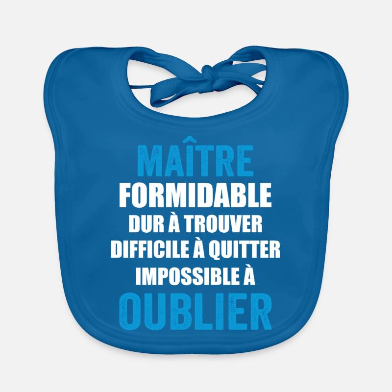 cadeau fin d'année Cadeau maitre d'école Bavoir bio Bébé