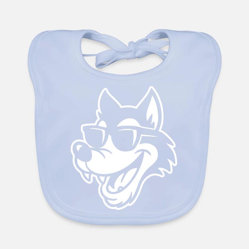 Wolf Comic Lustig Baby Bio-Lätzchen