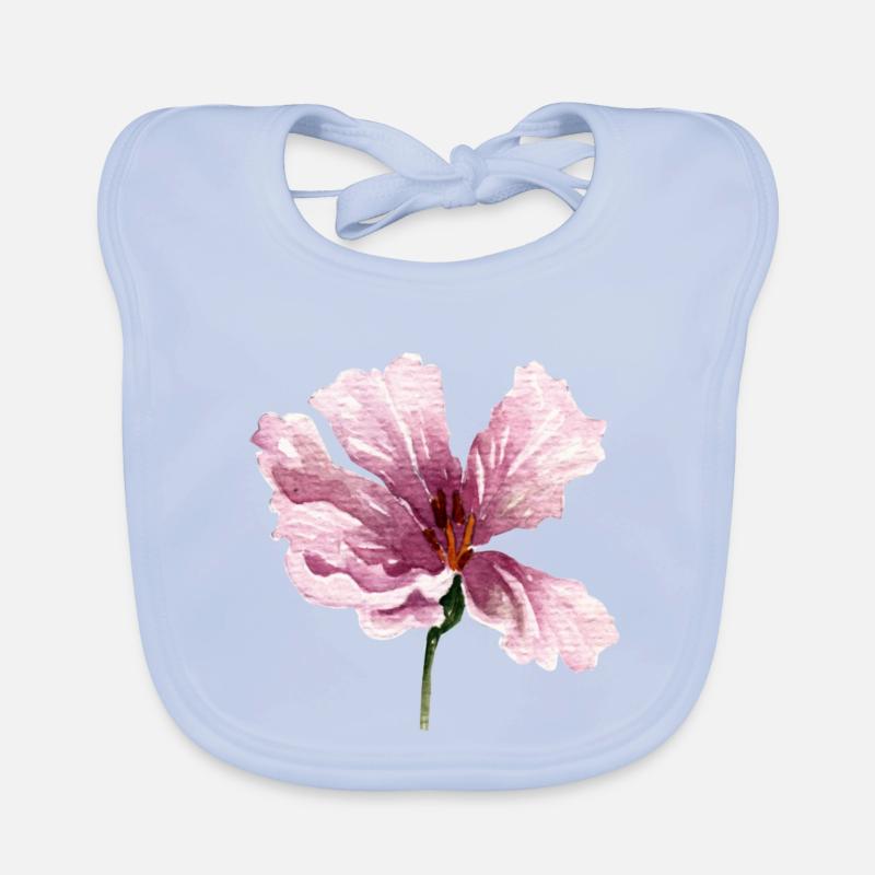 fleur rose Bavoir bio Bébé