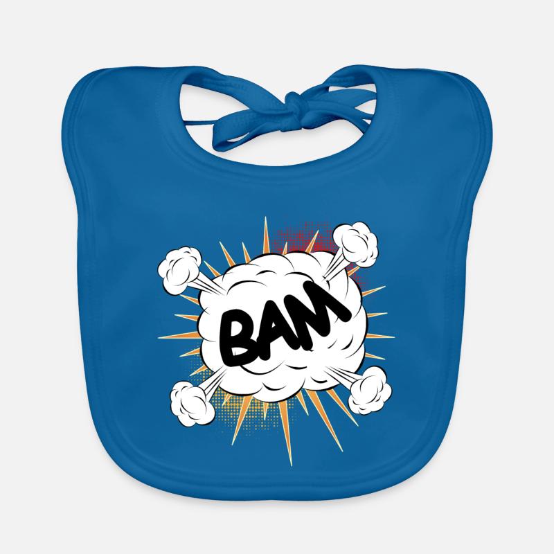 Bam comic fight cloud pour vos propres textes et motifs Bavoir bio Bébé