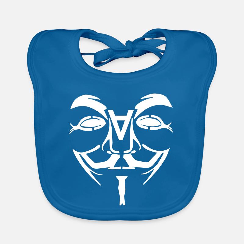 Anonymous Design Face with A Organic Baby Bibs