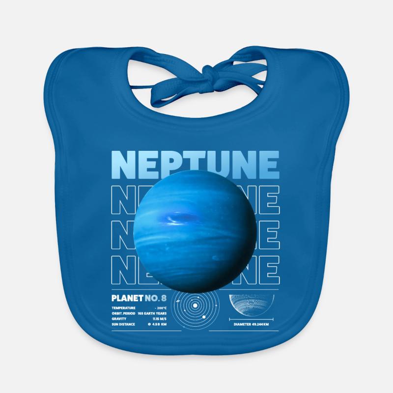 Neptun details - Baby Bio-Lätzchen - Pfauenblau