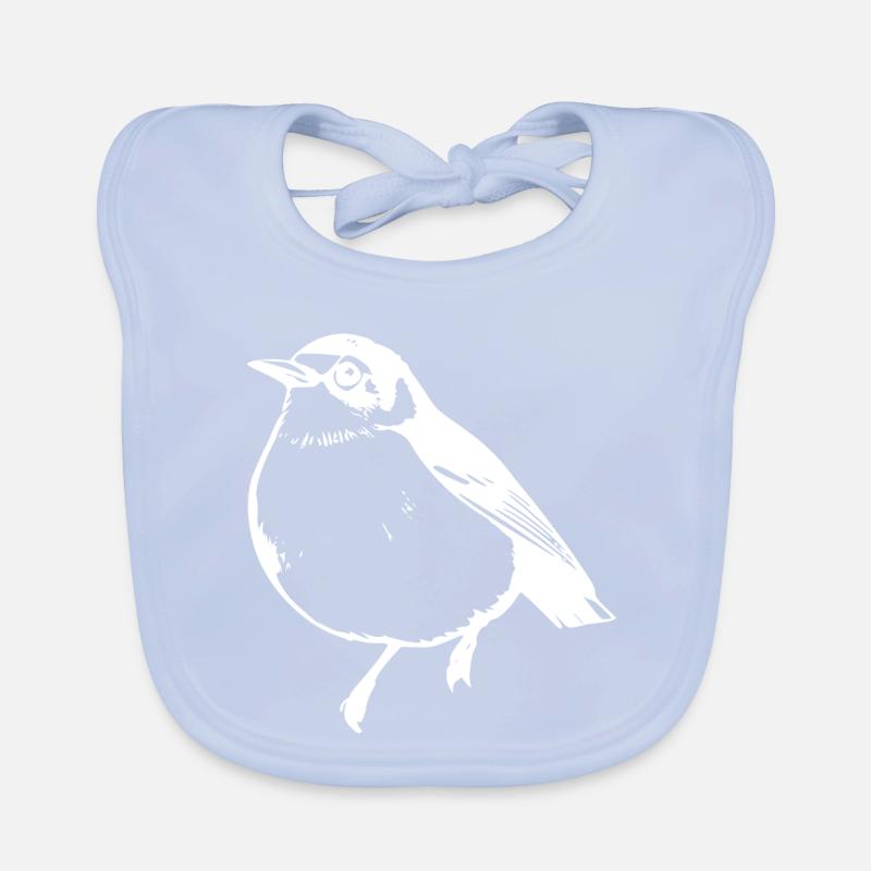 Bird white Organic Baby Bibs