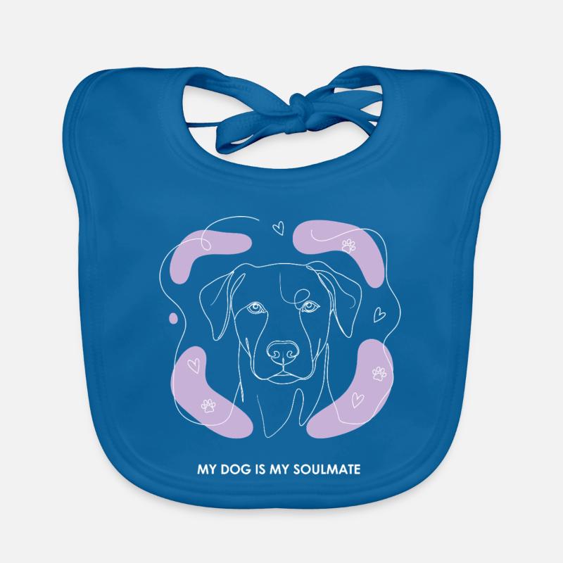 Dessin de lignes d’âmes sœurs de chien Bavoir bio Bébé