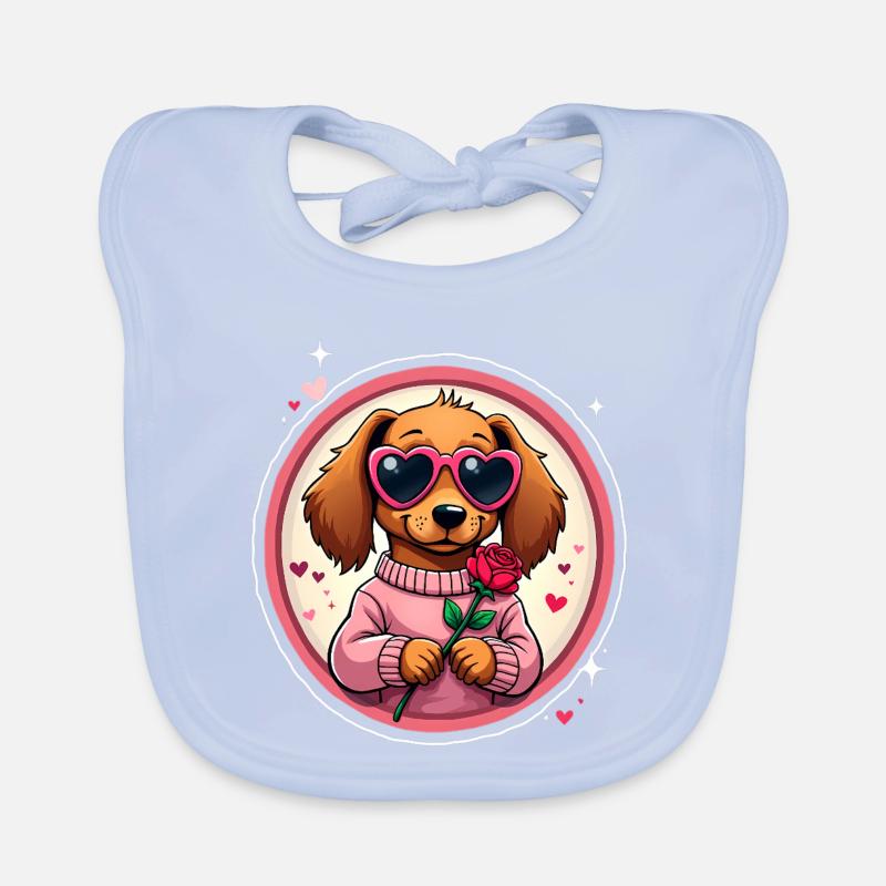 Dackel Dachshund Tekel Baby Bio-Lätzchen