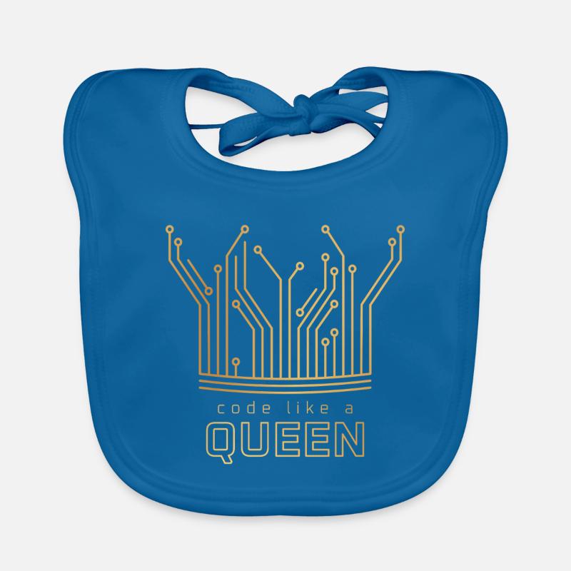 Code Like a Queen Baby Bio-Lätzchen