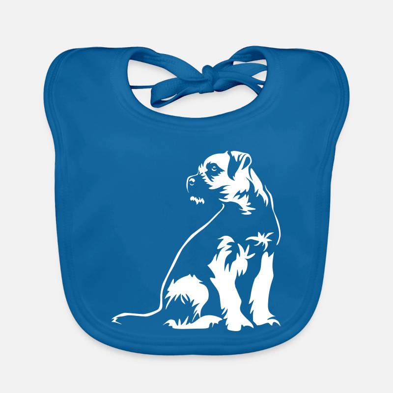 Border Terrier "Black Edition" Organic Baby Bibs