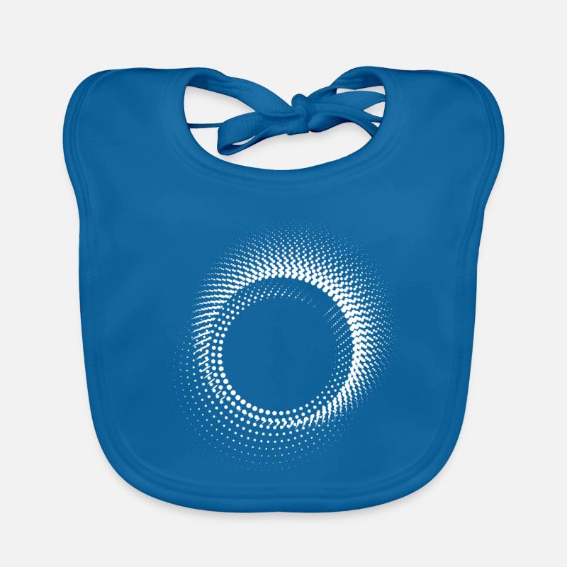 Concentric Dot Spiral Organic Baby Bibs