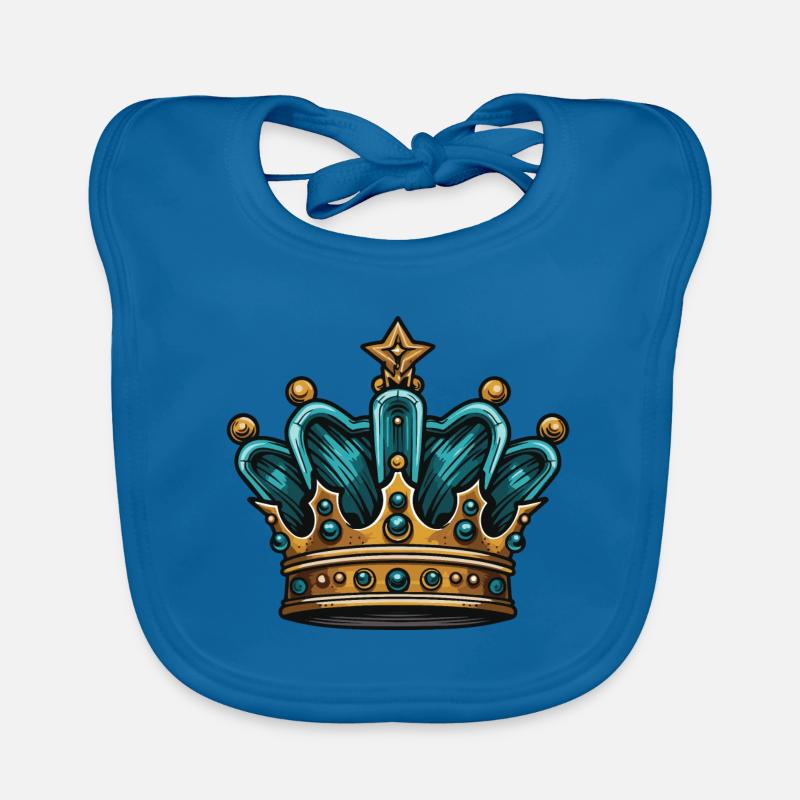 Couronne royale de Krone Bavoir bio Bébé