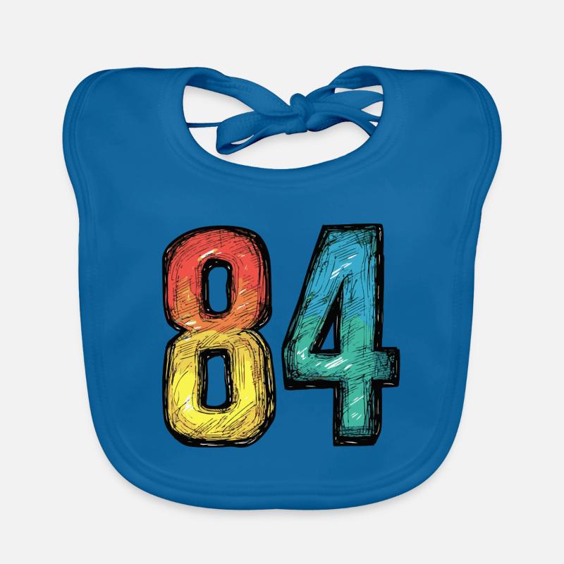 84 Number Comic Organic Baby Bibs