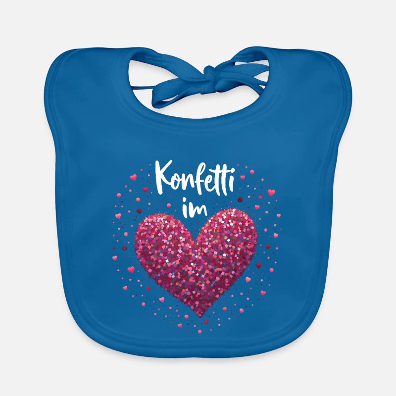 Konfetti im Herzen Baby Bio-Lätzchen