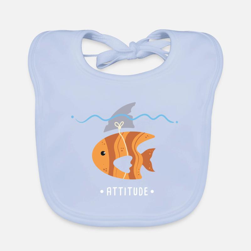 Sassy Sarcastic Cute Shark Fin Fish Baby Bio-Lätzchen