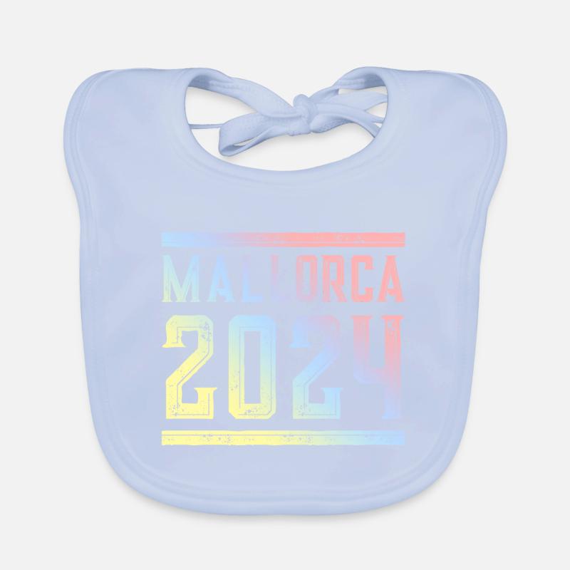 Mallorca 2024 Bunt Baby Bio-Lätzchen