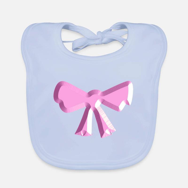 loop symbol fly pink shiny Organic Baby Bibs