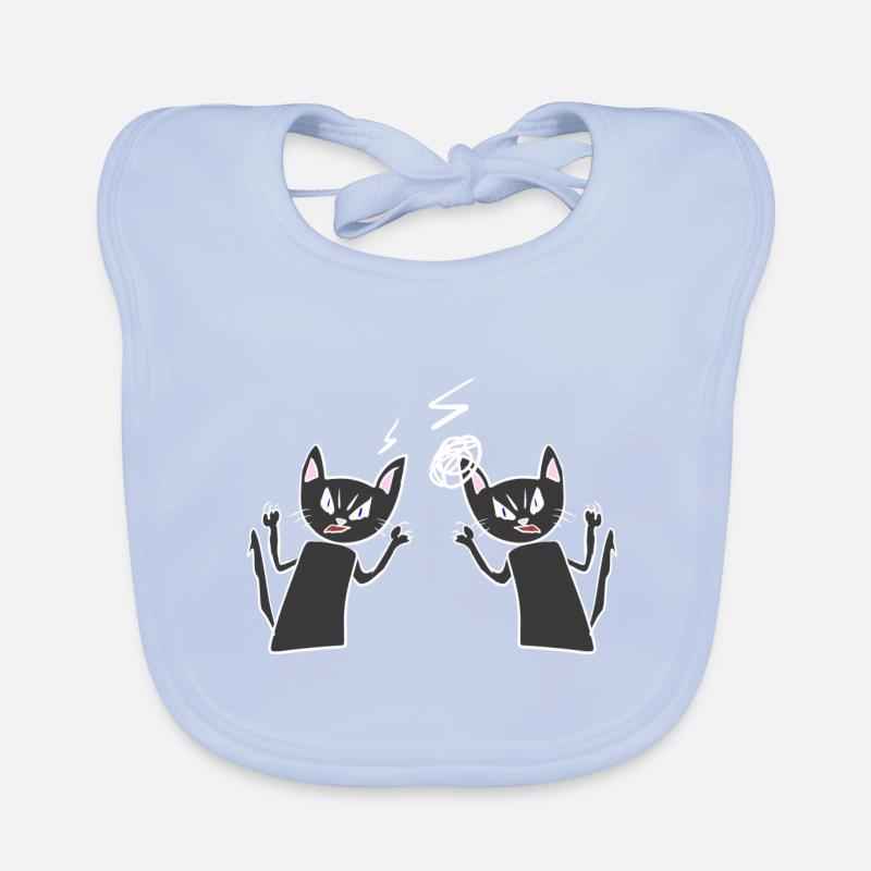 Cats argue angry angry cat Organic Baby Bibs