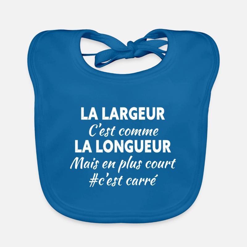 Maths - Mathématiques - Longueur - Largeur Bavoir bio Bébé