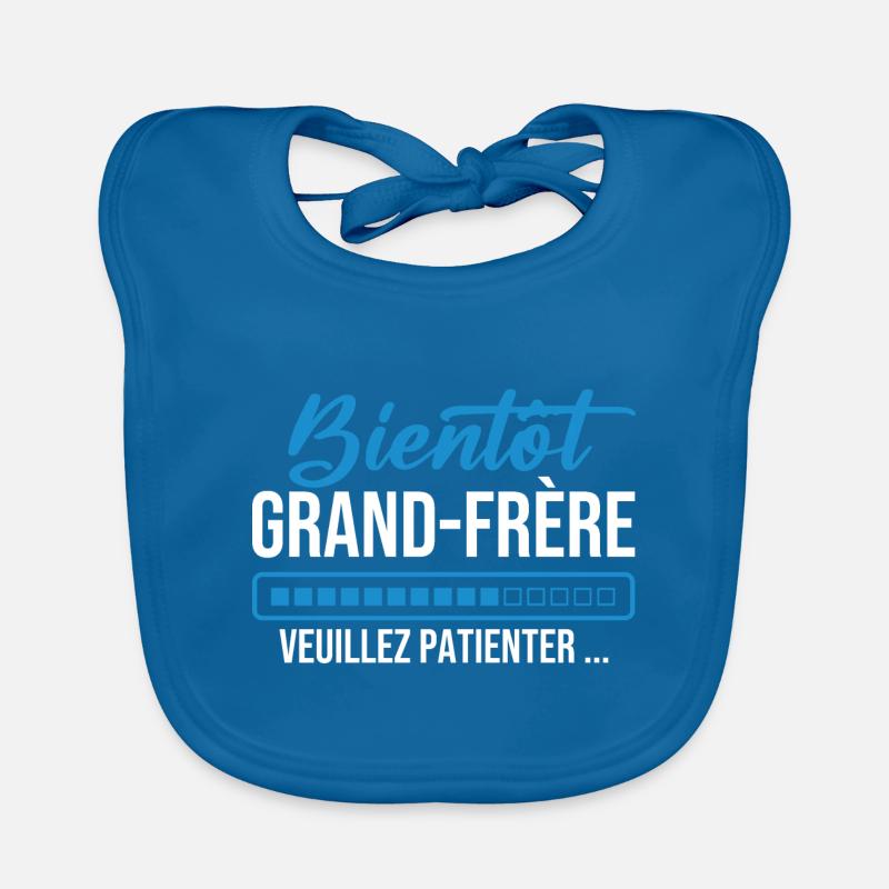 Soon big brother please wait Organic Baby Bibs