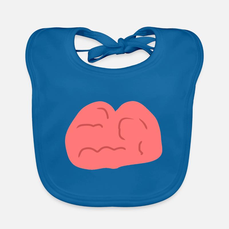 Head Symbol Brain Organic Baby Bibs