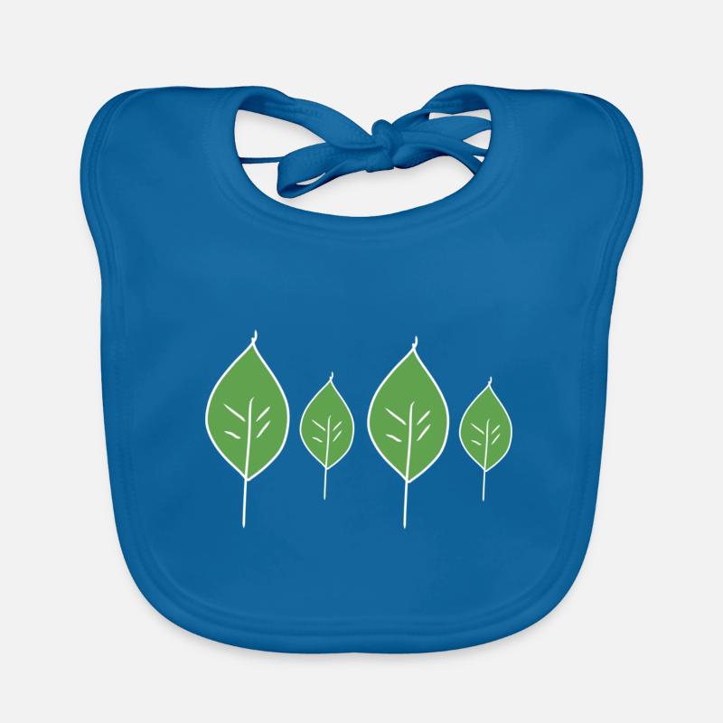 Four leaves leaf plant symbol Organic Baby Bibs