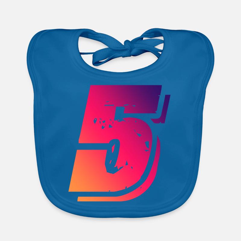 5 Symbole numérique Bavoir bio Bébé
