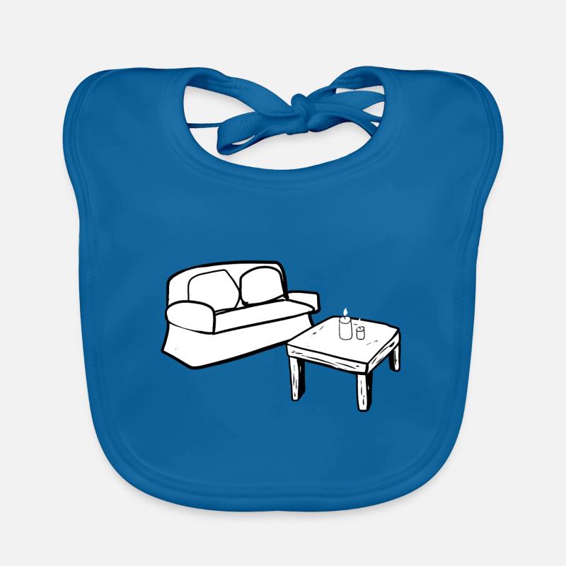 Wohnen Symbol Tisch Sofa Wohnzimmer Baby Bio-Lätzchen