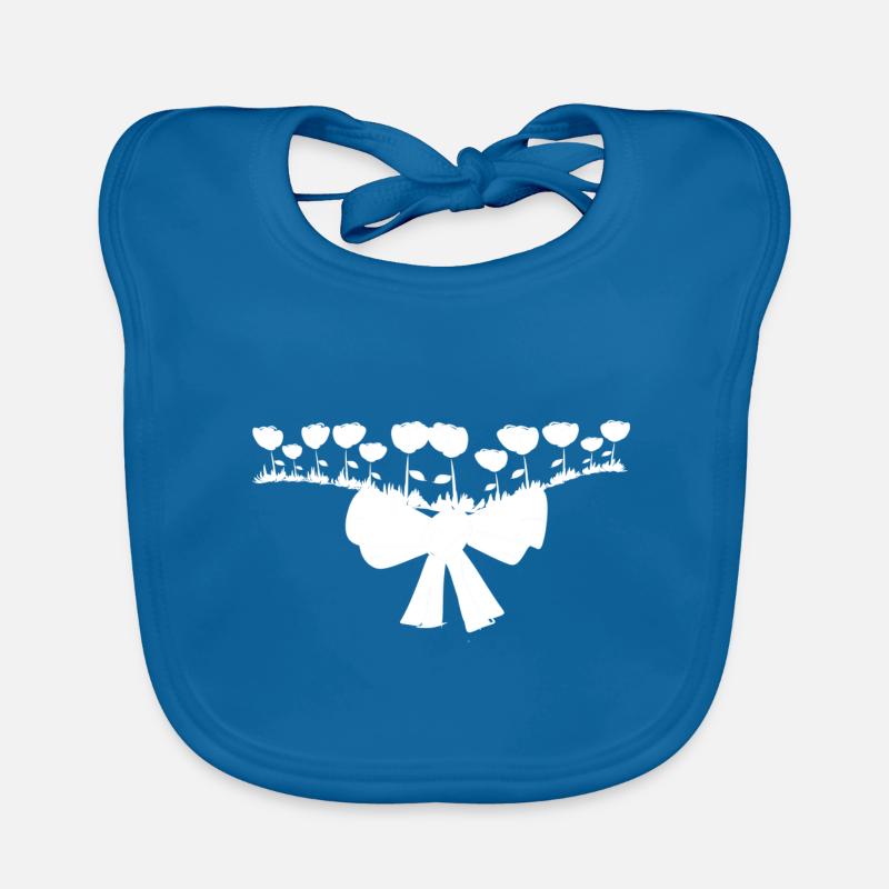 loop line flowers line Organic Baby Bibs