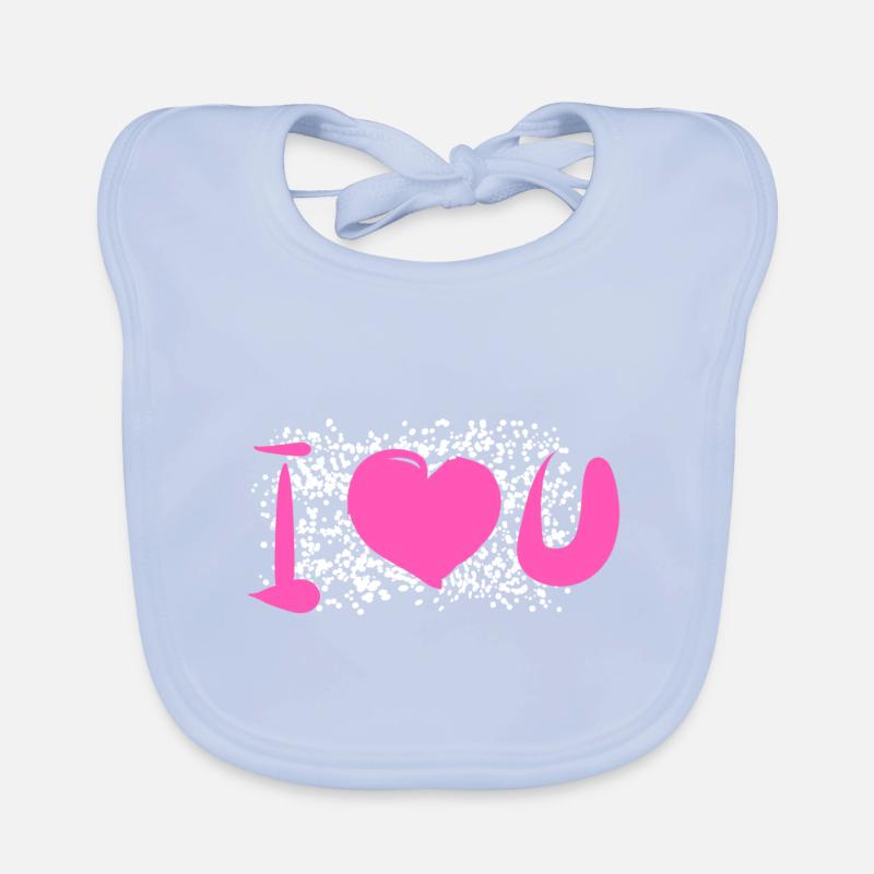 Points de modèle de cœur Je t’aime Bavoir bio Bébé