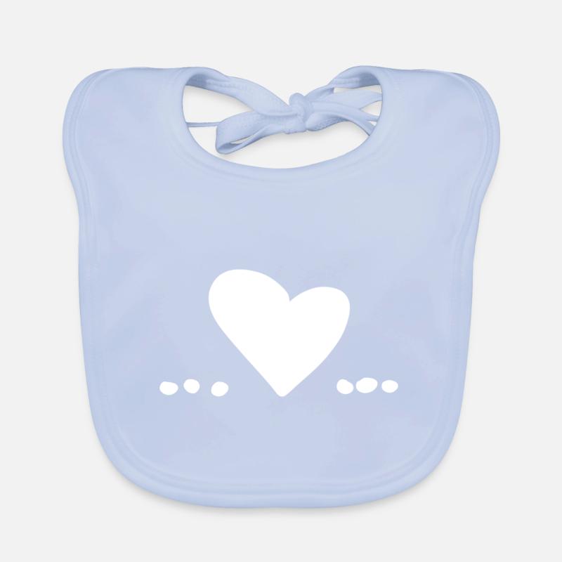 Points de symbole d’amour du cœur Bavoir bio Bébé