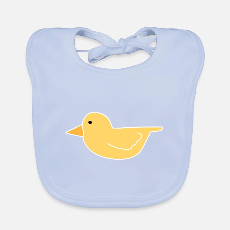 Duck Bird Chick Animal Icon Organic Baby Bibs