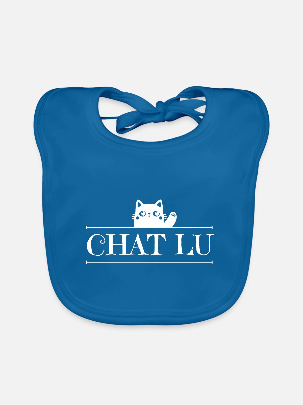 Chat Lu - Baby Bio-Lätzchen - Pfauenblau - Vorne