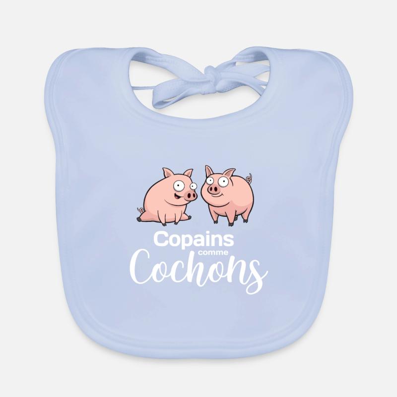 Copains comme cochons Bavoir bio Bébé