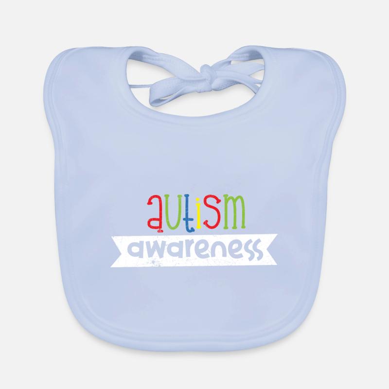 AUTISME CONSCIENCE AUTISTIQUE AMOUR DOUÉ DICTON Bavoir bio Bébé