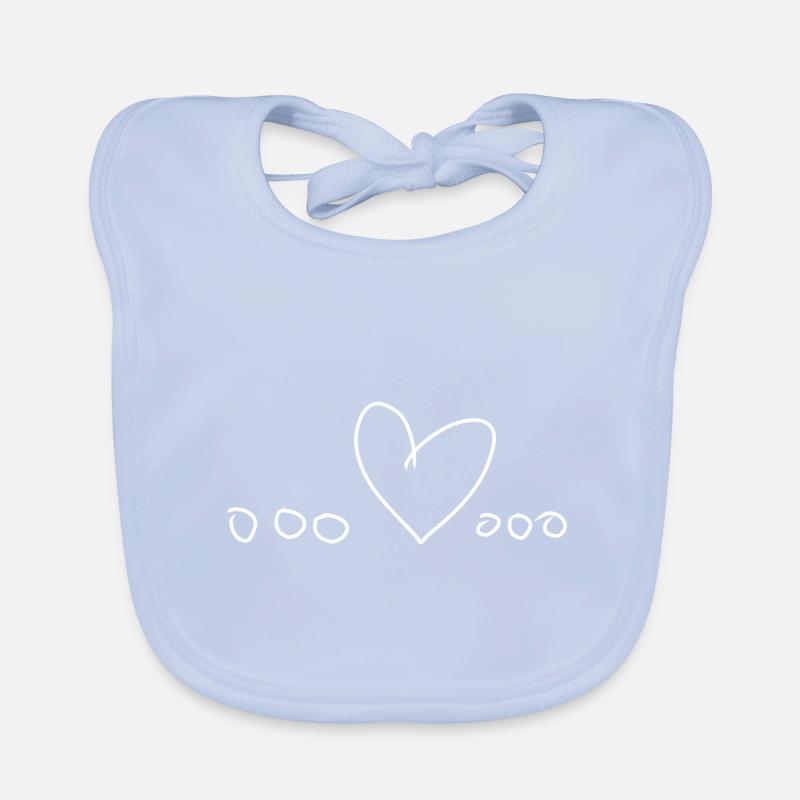 Point de symbole de coeur d’amour Bavoir bio Bébé