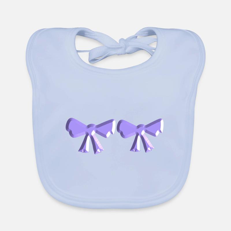 symbole de boucle voler deux violets Bavoir bio Bébé