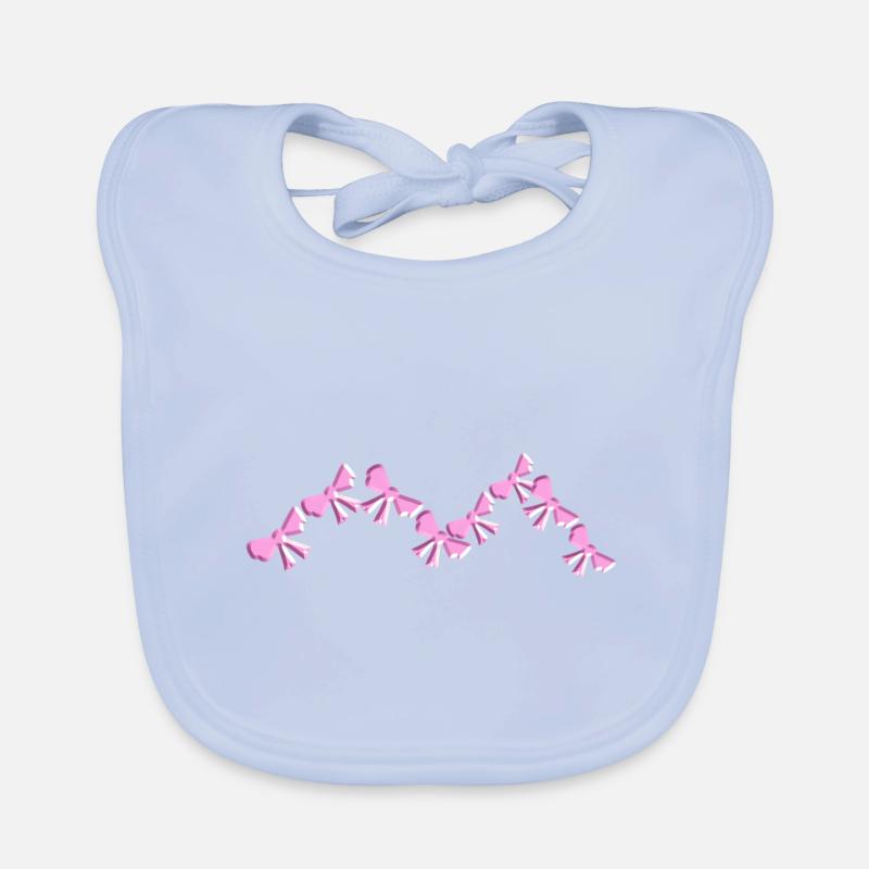 schleife symbol fliege eckig pink Baby Bio-Lätzchen