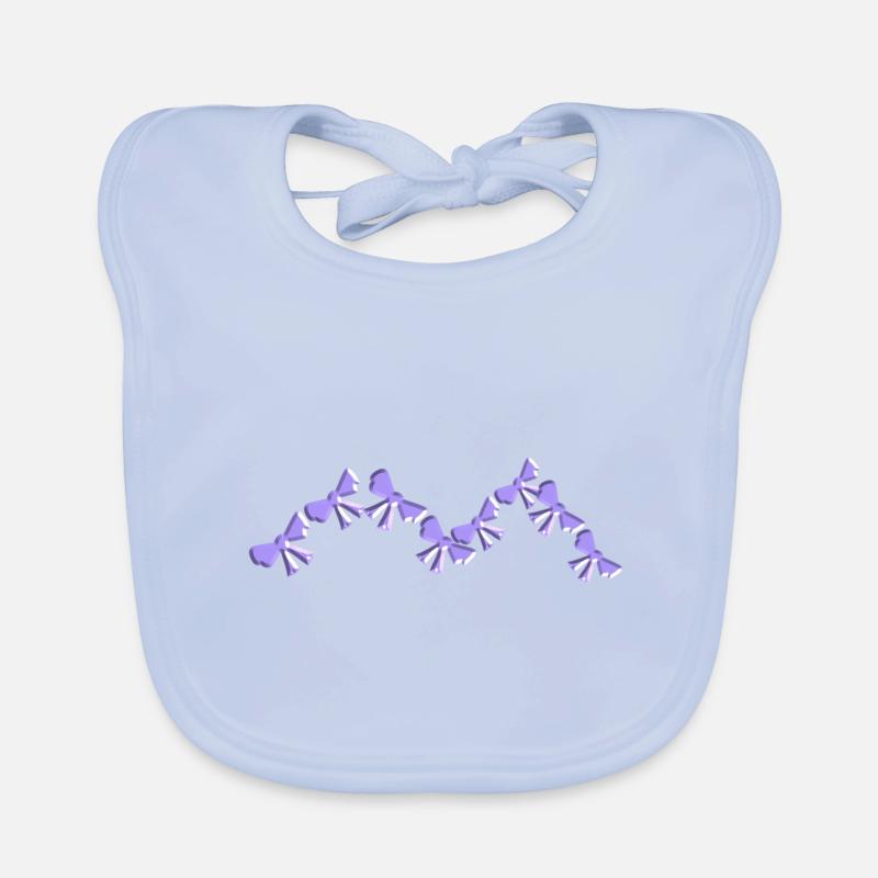 loop symbol fly square purple line Organic Baby Bibs