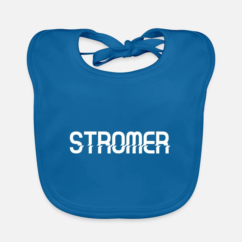 Schweizerdeutsch Elektriker - Stromer - Baby Bio-Lätzchen - Pfauenblau
